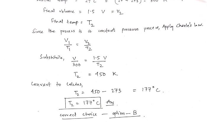 A gas has a pressure of 0.370 atm at 50.0