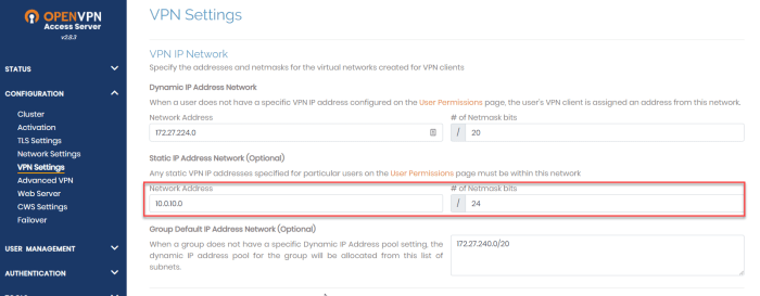 When ipv4 addressing is manually configured on a web server